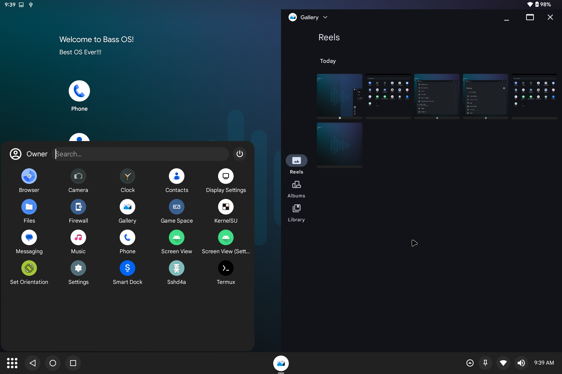 Bass OS Interface Animation